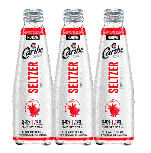 Caribe cooler seltzer 300 ml / 24 botellas